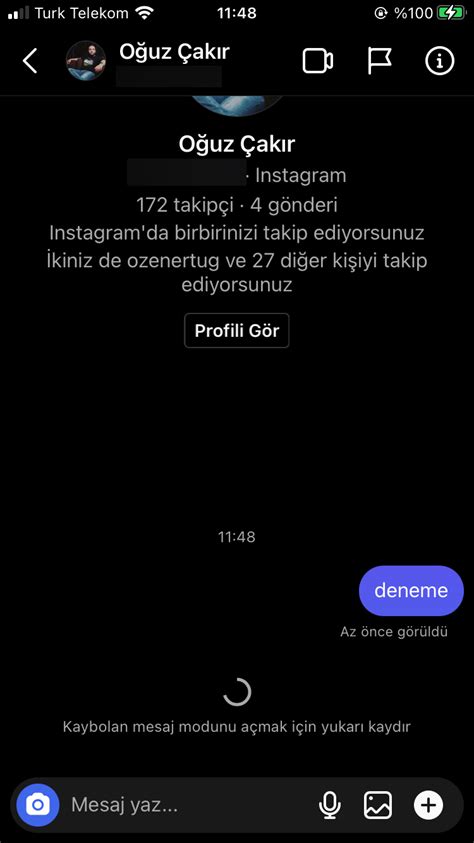 instagramda mesaj görüldü nasıl kapatılır